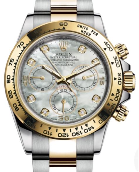 rolex daytona mother of pearl diamonds|Rolex daytona 116503 price.